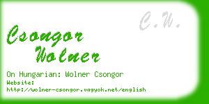 csongor wolner business card